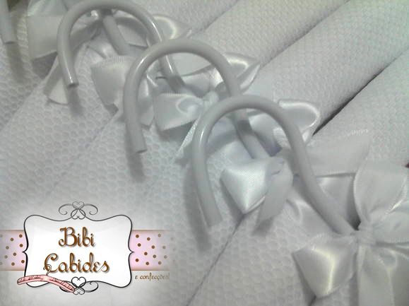 Cabide Forrados Piquet Branco